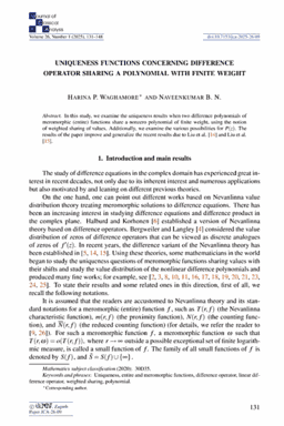 First article page