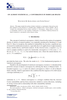 First article page