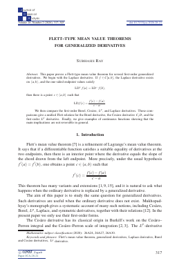First article page
