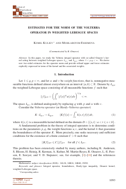 First article page