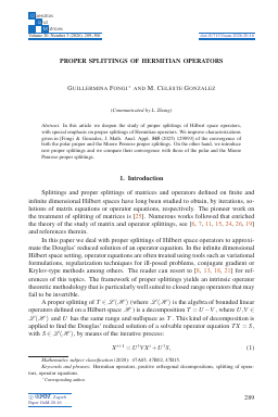First article page