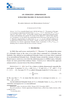 First article page